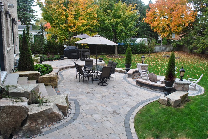 backyard-paver-patio landscape