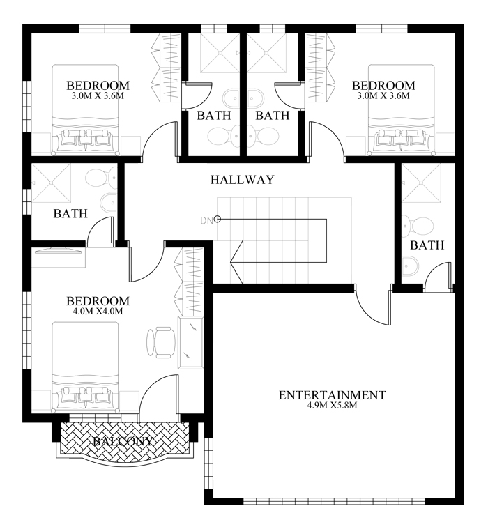Contemporary-house-design-MHD-2014011-second-floor
