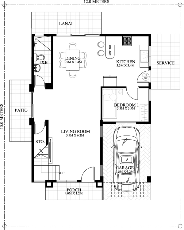 Carlo 4 bedroom 2 story house floor plan Pinoy ePlans