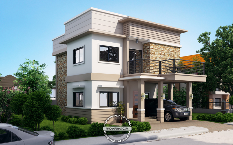 Juliet, 2 Story House with Roof Deck | Pinoy ePlans