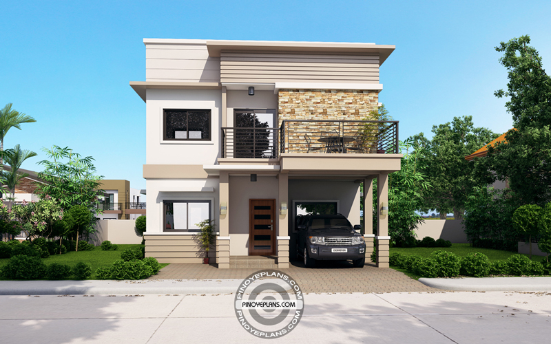 Juliet 2 Story House With Roof Deck Pinoy Eplans