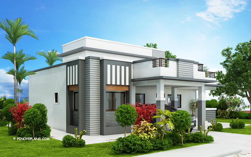 Four Bedroom Modern House Design | Pinoy ePlans