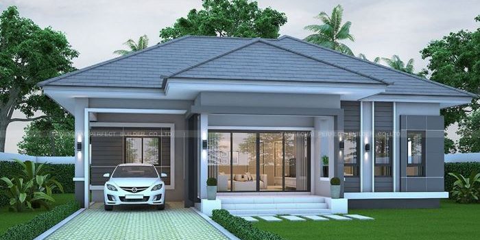 That Gray Bungalow with Three Bedrooms | Pinoy ePlans