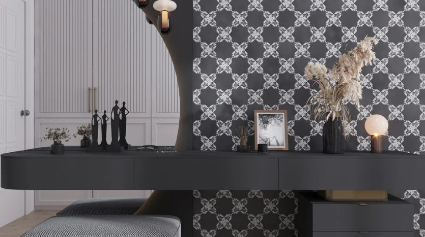 Apollo Tile’s Black and White Matte Star and Cross Ceramic Tile for Backsplash